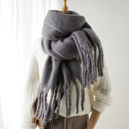 CozyLux Womens Winter Scarf  Cashmere Feel Pashmina Wrap With Tassels 10