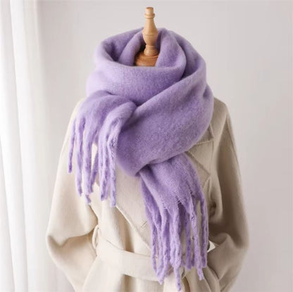 CozyLux Womens Winter Scarf  Cashmere Feel Pashmina Wrap With Tassels 12