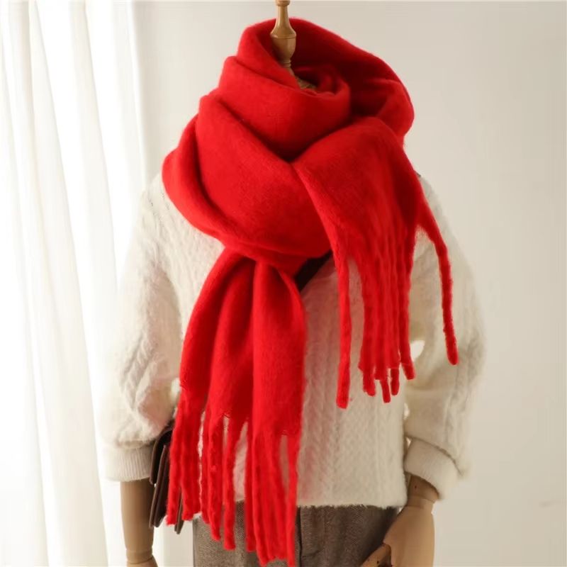 CozyLux Womens Winter Scarf  Cashmere Feel Pashmina Wrap With Tassels 5