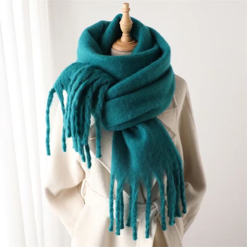 CozyLux Womens Winter Scarf  Cashmere Feel Pashmina Wrap With Tassels 6