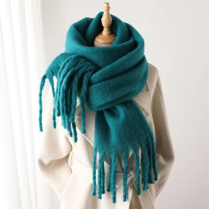 CozyLux Womens Winter Scarf  Cashmere Feel Pashmina Wrap With Tassels 6