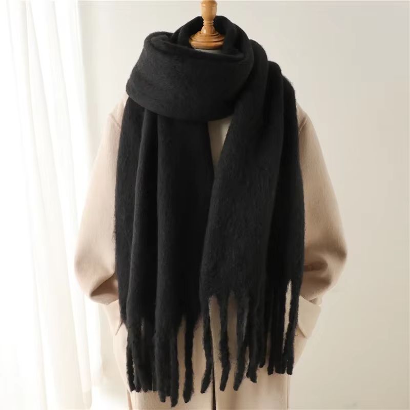 CozyLux Womens Winter Scarf  Cashmere Feel Pashmina Wrap With Tassels 8