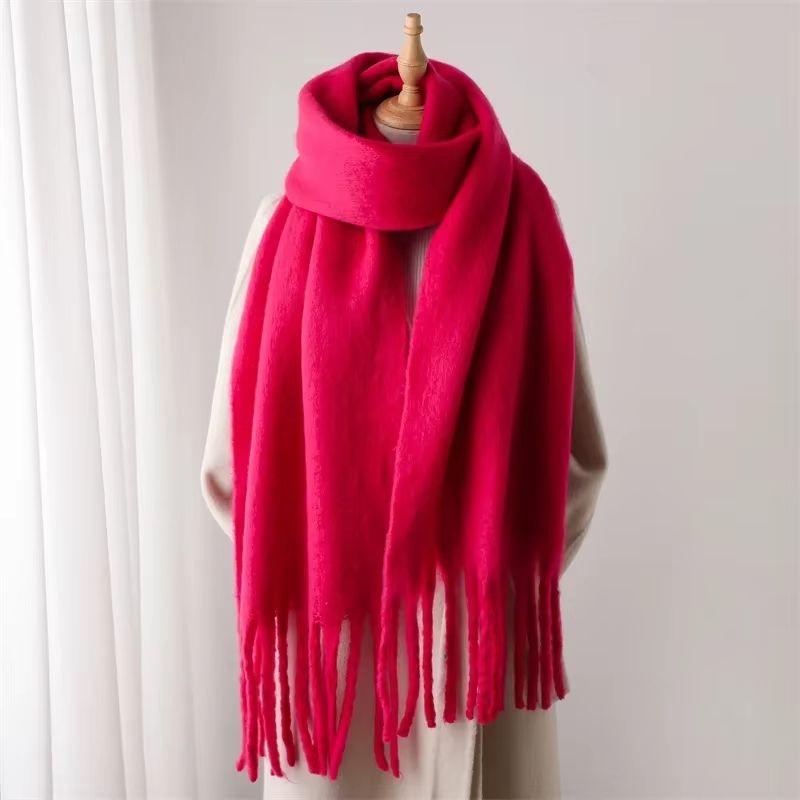 CozyLux Womens Winter Scarf  Cashmere Feel Pashmina Wrap With Tassels 14