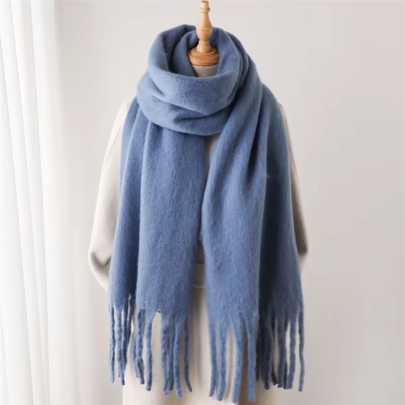 CozyLux Womens Winter Scarf  Cashmere Feel Pashmina Wrap With Tassels 15