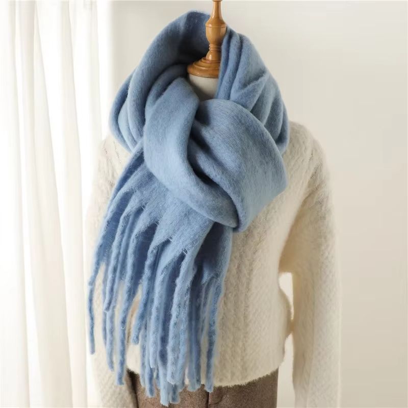 CozyLux Womens Winter Scarf  Cashmere Feel Pashmina Wrap With Tassels 17