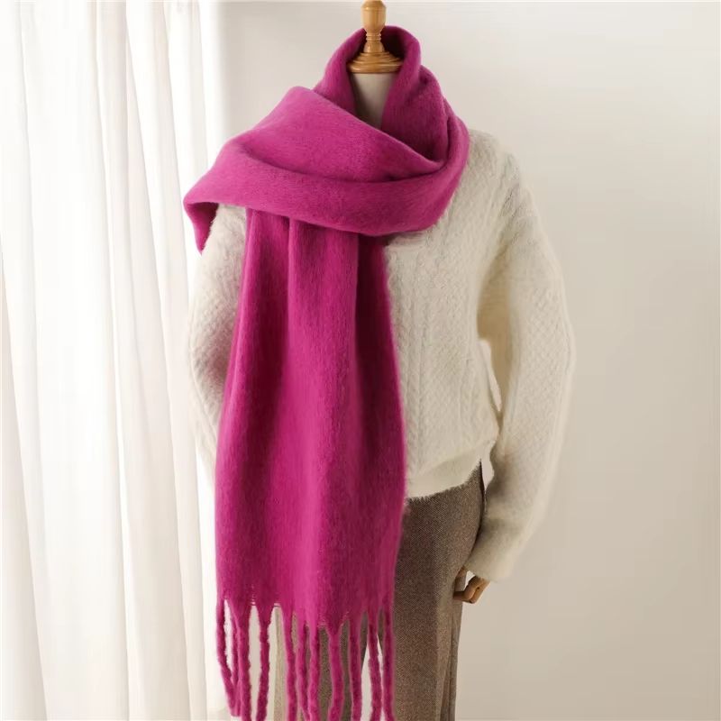 CozyLux Womens Winter Scarf  Cashmere Feel Pashmina Wrap With Tassels 19