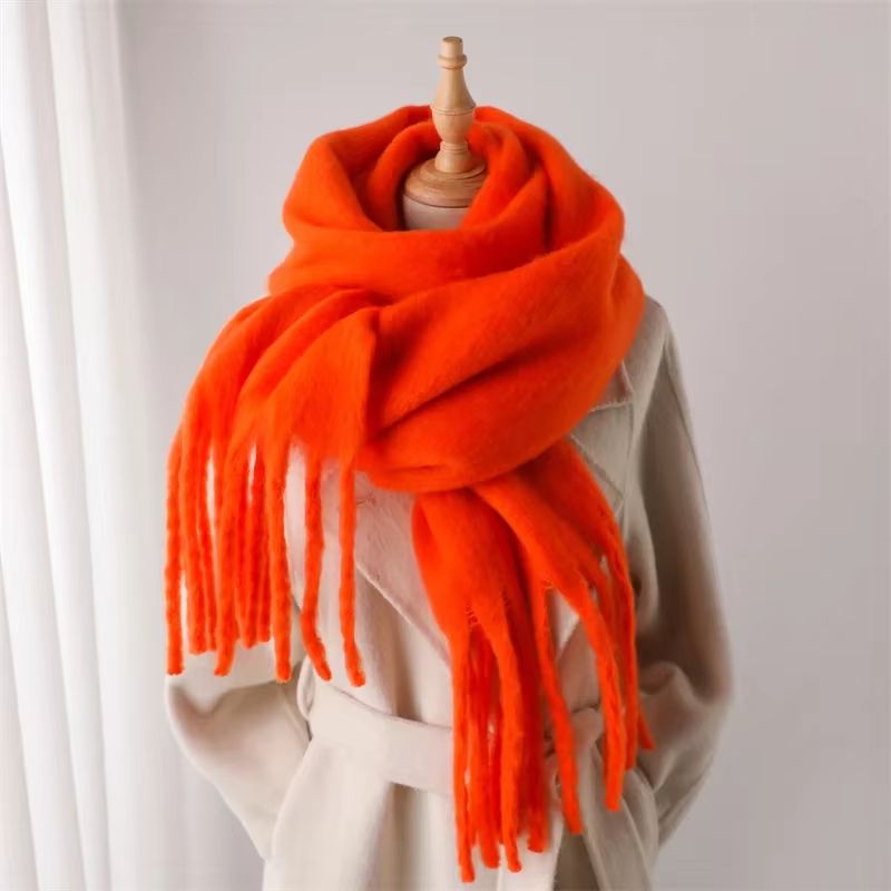 CozyLux Womens Winter Scarf  Cashmere Feel Pashmina Wrap With Tassels 21