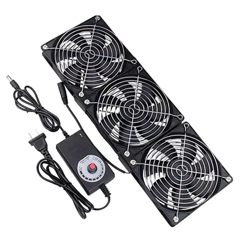 High-Flow 120 mm (4.72 in) 3000 RPM Cooling Fan with Speed Controller – Universal Chassis & Cabinet Airflow Solution