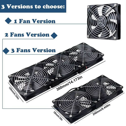 HighFlow 120 Mm 3000 RPM Cooling Fan With Speed Controller  Universal Chassis  Cabinet Airflow Solu 2