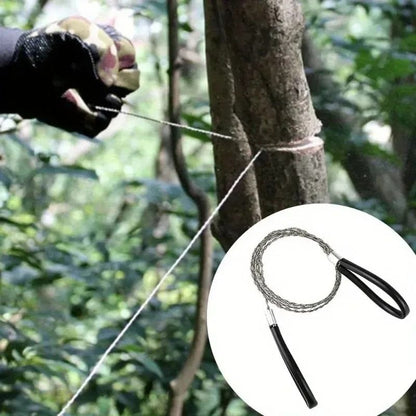 Portable Stainless Steel Wire Saw for Outdoor Survival and Camping