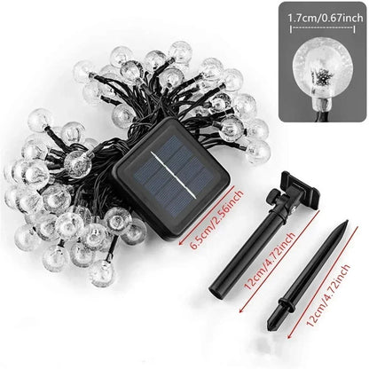 SolarPowered Bubble Ball String Lights For Outdoor Decor And Festivals 5
