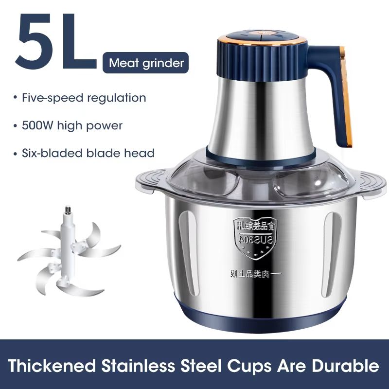 PowerPrep 5 L Electric Meat Grinder  Food Crusher  Stainless Steel Multifunctional Kitchen Processo 6