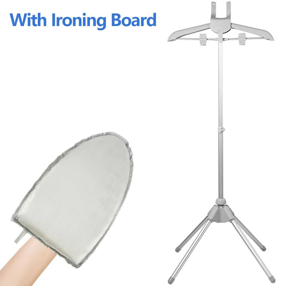 AllInOne Adjustable Steamer Stand  Handheld Ironing Board 84160 Cm Portable Foldable Garment Rack 9