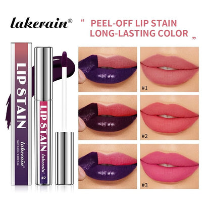 Peel Off Lip Stain Tint  Long Lasting Waterproof Natural Lip Color 3
