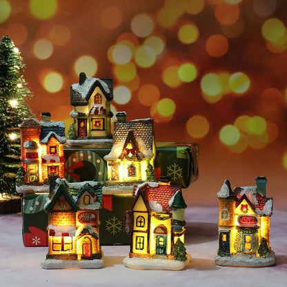 Christmas House Night Light Ornament  Battery Operated Holiday Home Decor 1