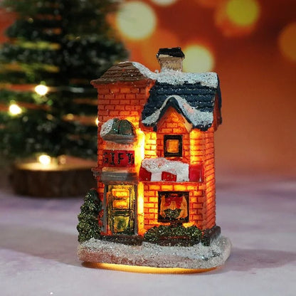 Christmas House Night Light Ornament  Battery Operated Holiday Home Decor 11