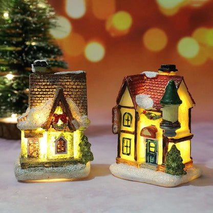 Christmas House Night Light Ornament  Battery Operated Holiday Home Decor 2
