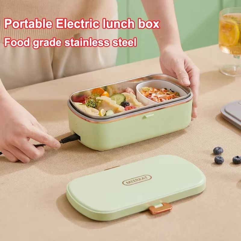 HeatWave 900 ML Electric Lunch Box  Portable SelfHeating Food Warmer  Steaming Cooking Pot 1