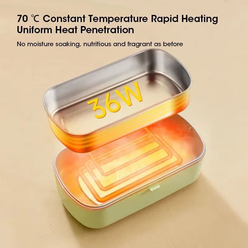 HeatWave 900 ML Electric Lunch Box  Portable SelfHeating Food Warmer  Steaming Cooking Pot 5