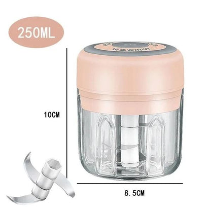 Electric Garlic Chopper And Meat Mincer  100ML250ML Portable Food Processor 11