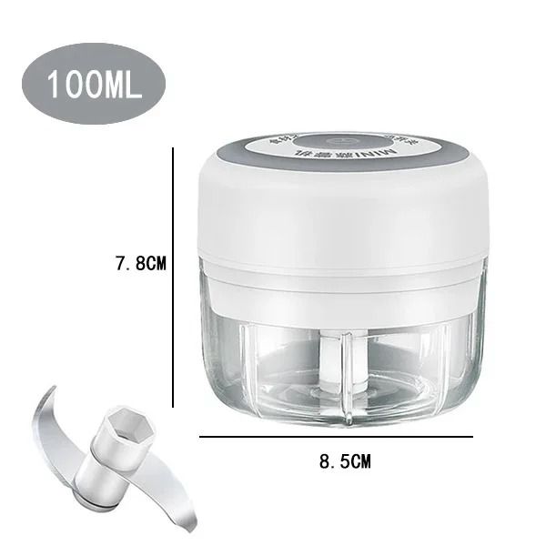 Electric Garlic Chopper And Meat Mincer  100ML250ML Portable Food Processor 7