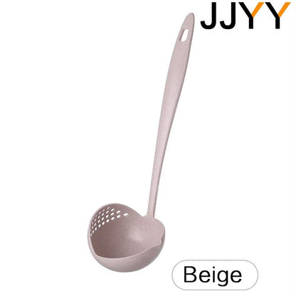 JJYY 2in1 Long Handle Spoon  Colander Filter  DualFunction Kitchen Ladle With Draining Holes 9