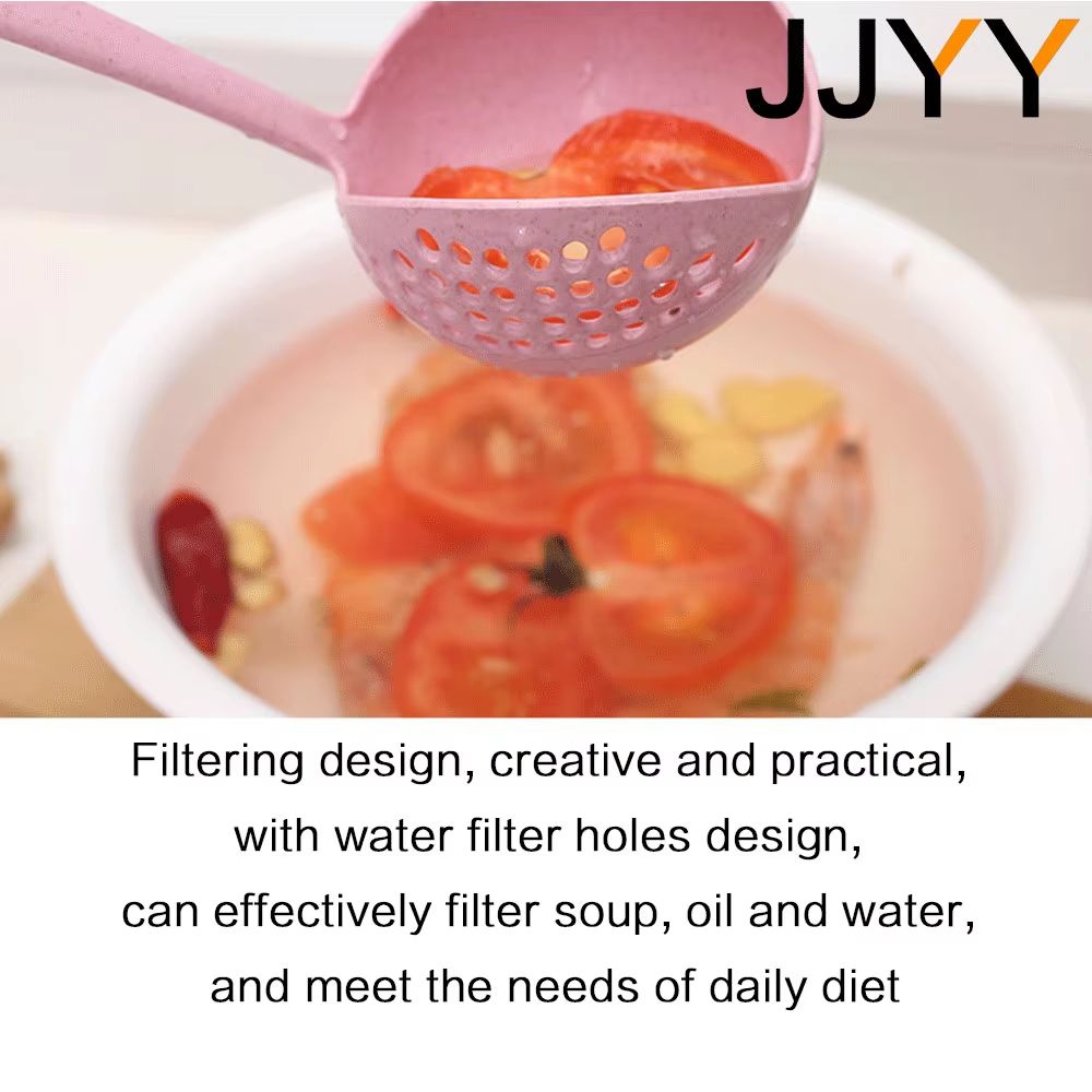 JJYY 2in1 Long Handle Spoon  Colander Filter  DualFunction Kitchen Ladle With Draining Holes 1