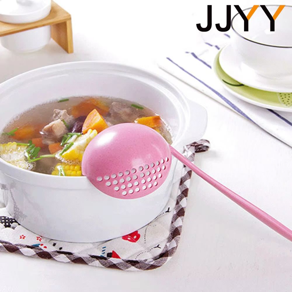 JJYY 2in1 Long Handle Spoon  Colander Filter  DualFunction Kitchen Ladle With Draining Holes 4