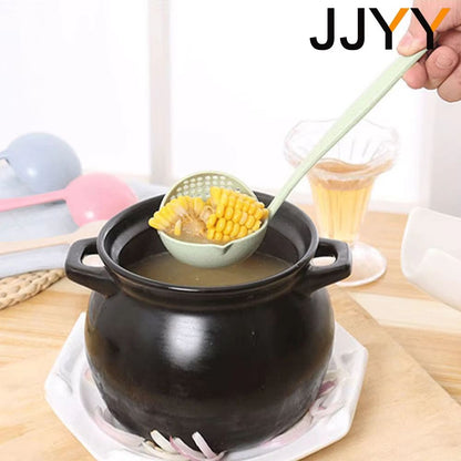 JJYY 2in1 Long Handle Spoon  Colander Filter  DualFunction Kitchen Ladle With Draining Holes 5