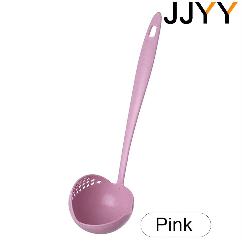 JJYY 2in1 Long Handle Spoon  Colander Filter  DualFunction Kitchen Ladle With Draining Holes 8