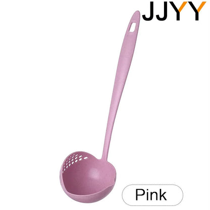 JJYY 2in1 Long Handle Spoon  Colander Filter  DualFunction Kitchen Ladle With Draining Holes 8