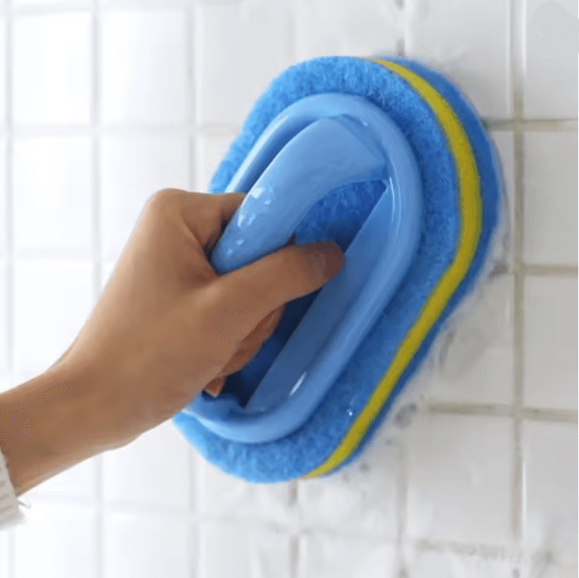 CleanEase Handle Scrub Brush with Thick Sponge
