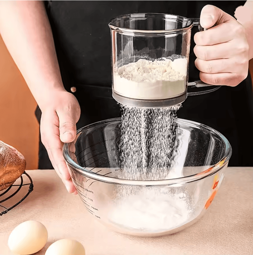 SiftEase Semi Automatic Flour Sifter With Hand Press Design 1