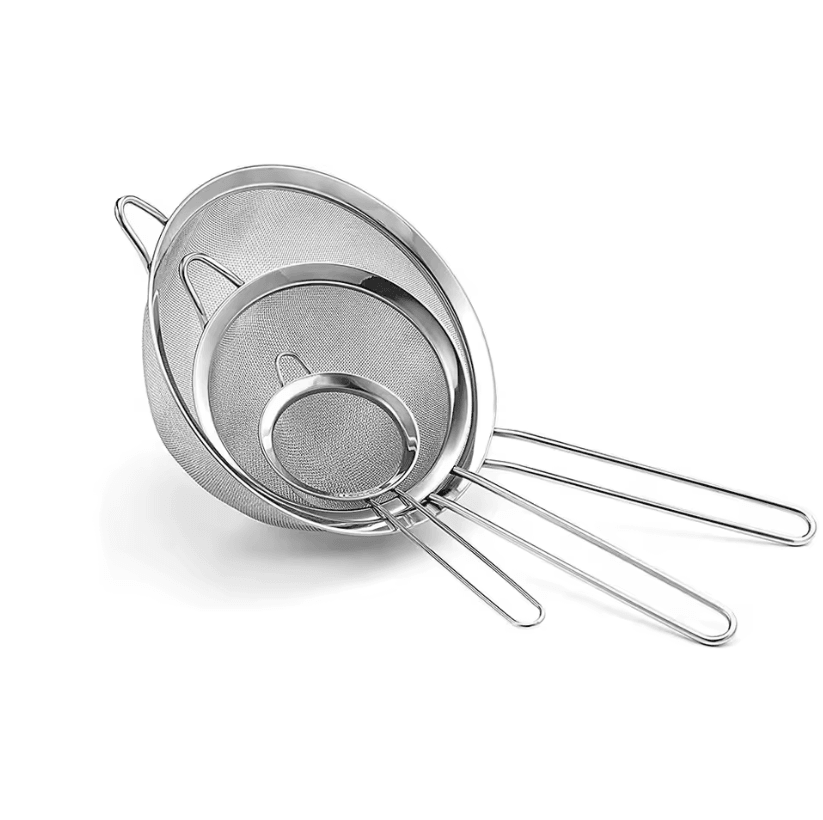 ChefEase Stainless Steel Fine Mesh Strainer Set of 3