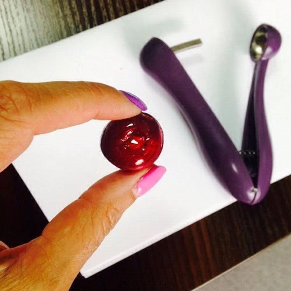 QuickSqueeze Cherry Seed Remover  Easy Pit Tool For Cherries  Small Fruits 5