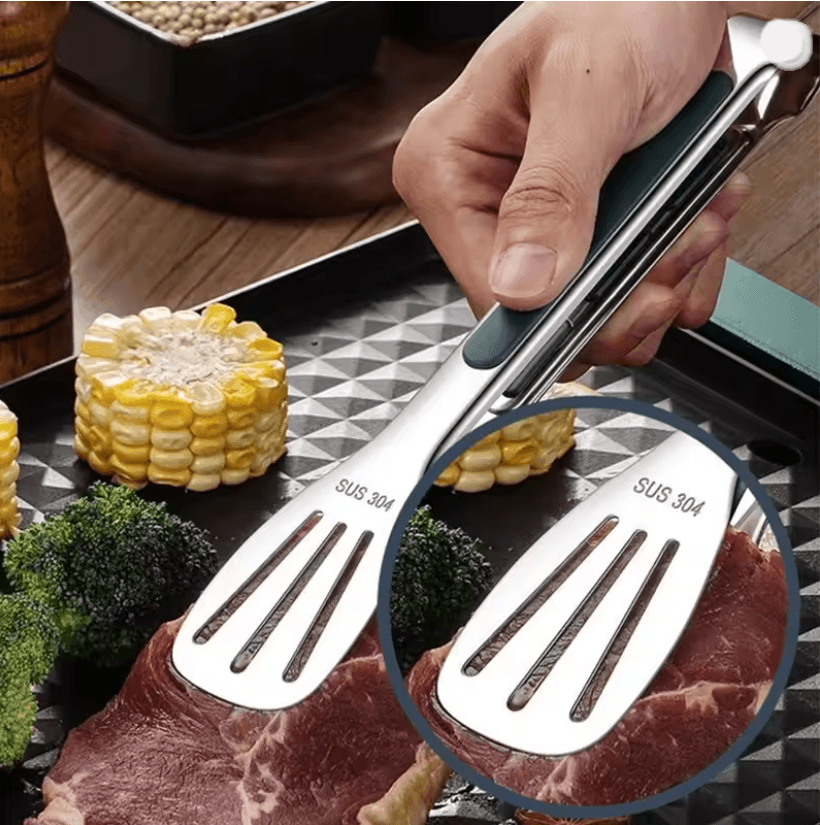 GripEase Stainless Steel Food Tongs 1