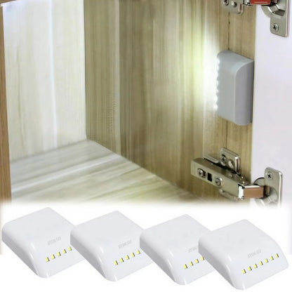 Wireless 7-LED Motion Sensor Under-Cabinet Light – Automatic Hinge Lamp for Wardrobe, Cupboard & Closet