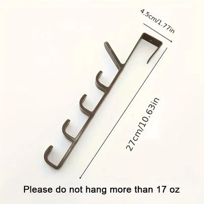 SpaceSaver OvertheDoor Clothes  Bag Hanger Rack  Plastic Home Storage Organizer For Bags Purse Rail 5