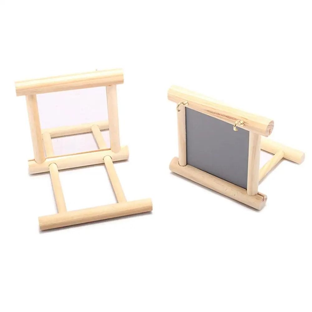 Wooden Cloud Ladder Bird Toy With Mirror Stand 3