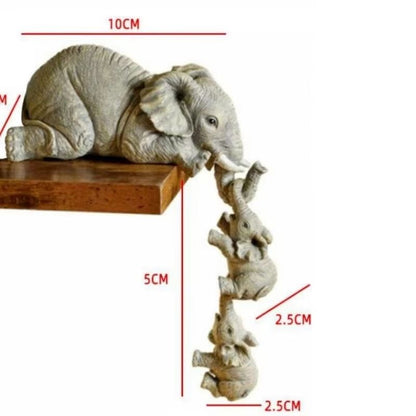HuggingElephant Baby Doll Resin Figurine Set 3Piece  Cute Miniatures For Home  Gift Decor 5