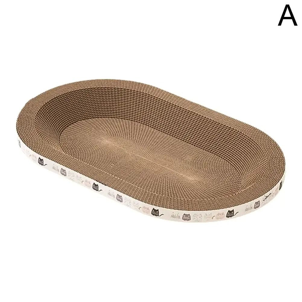 Round Corrugated Cat Scratcher Bed For Claw Care And Playtime 7