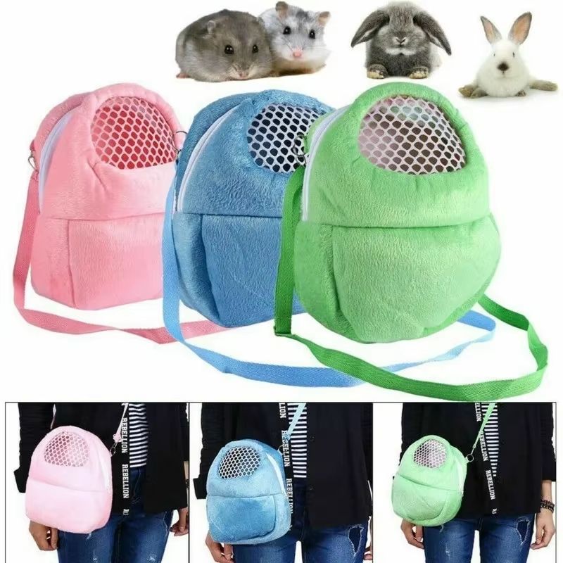 Breathable Small Pet Travel Carrier Bag – Rabbit, Hamster & Guinea Pig Warm Hand-Held Pouch