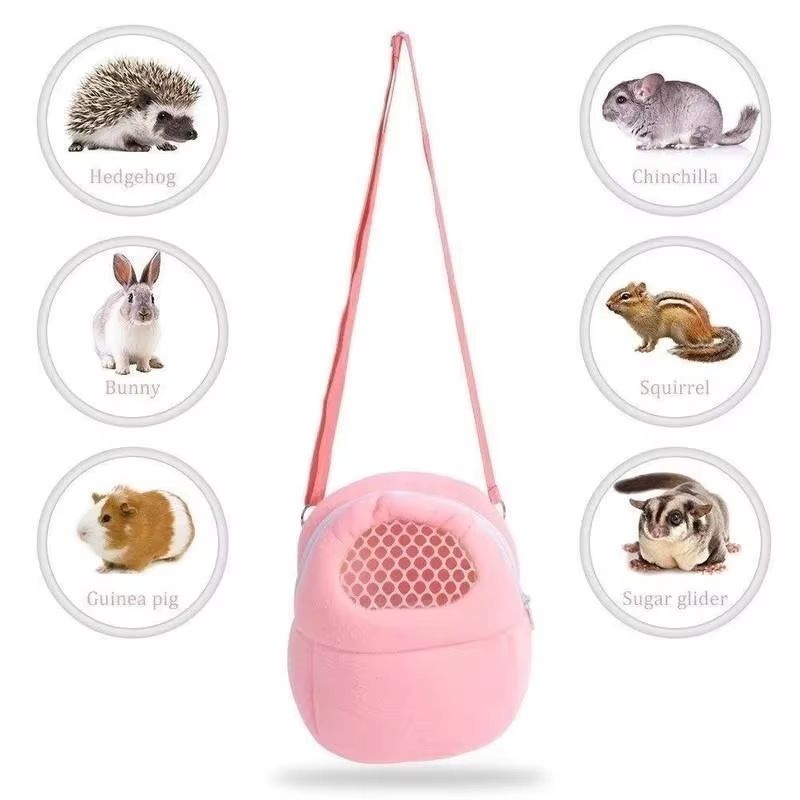 Breathable Small Pet Travel Carrier Bag  Rabbit Hamster  Guinea Pig Warm HandHeld Pouch 2