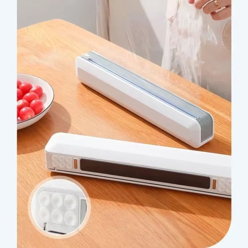 Magnetic Kitchen Wrap Dispenser  Cutter Box  Reusable Cling Film Foil  Aluminum Dispenser 4