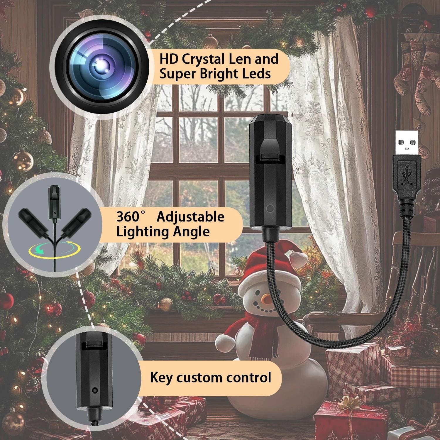 360 Rotating Christmas Tree Projection Light With MultiMode LED Effects 3