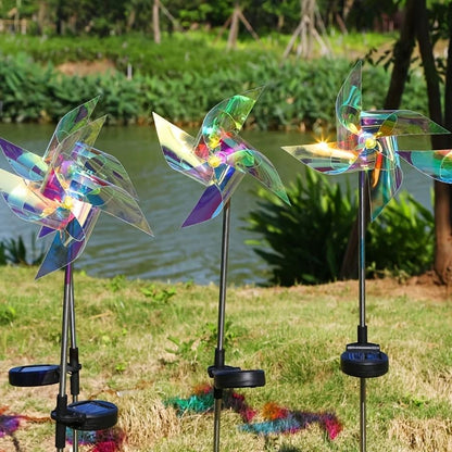 SolarPowered LED Windmill Light  Waterproof Outdoor Garden Decoration 4