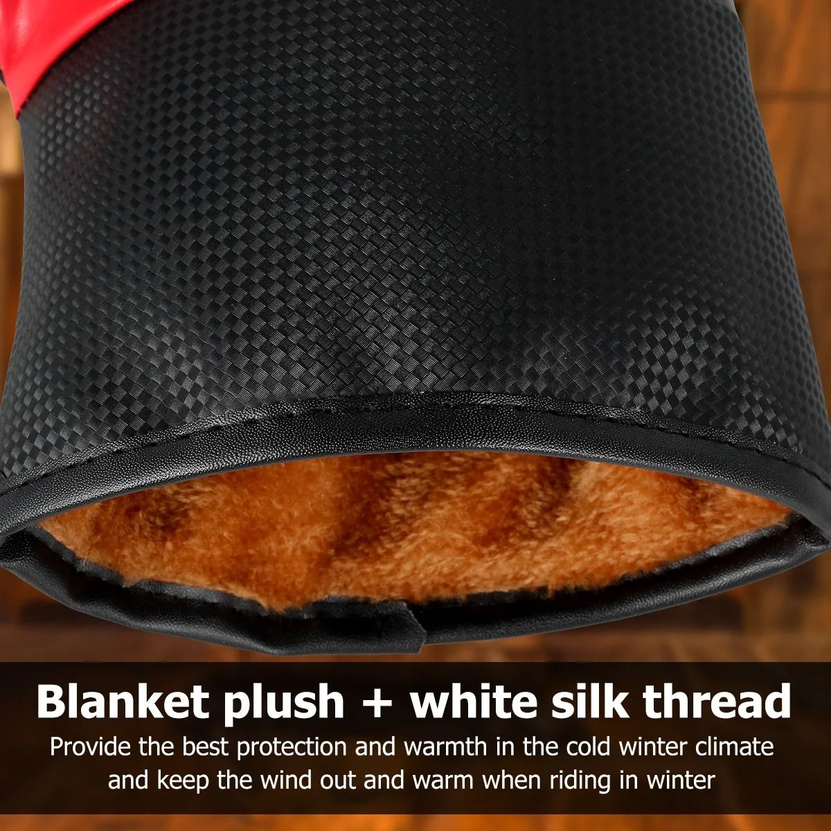 Motorcycle Handlebar Muffs Warm Waterproof Winter Grip Covers 3