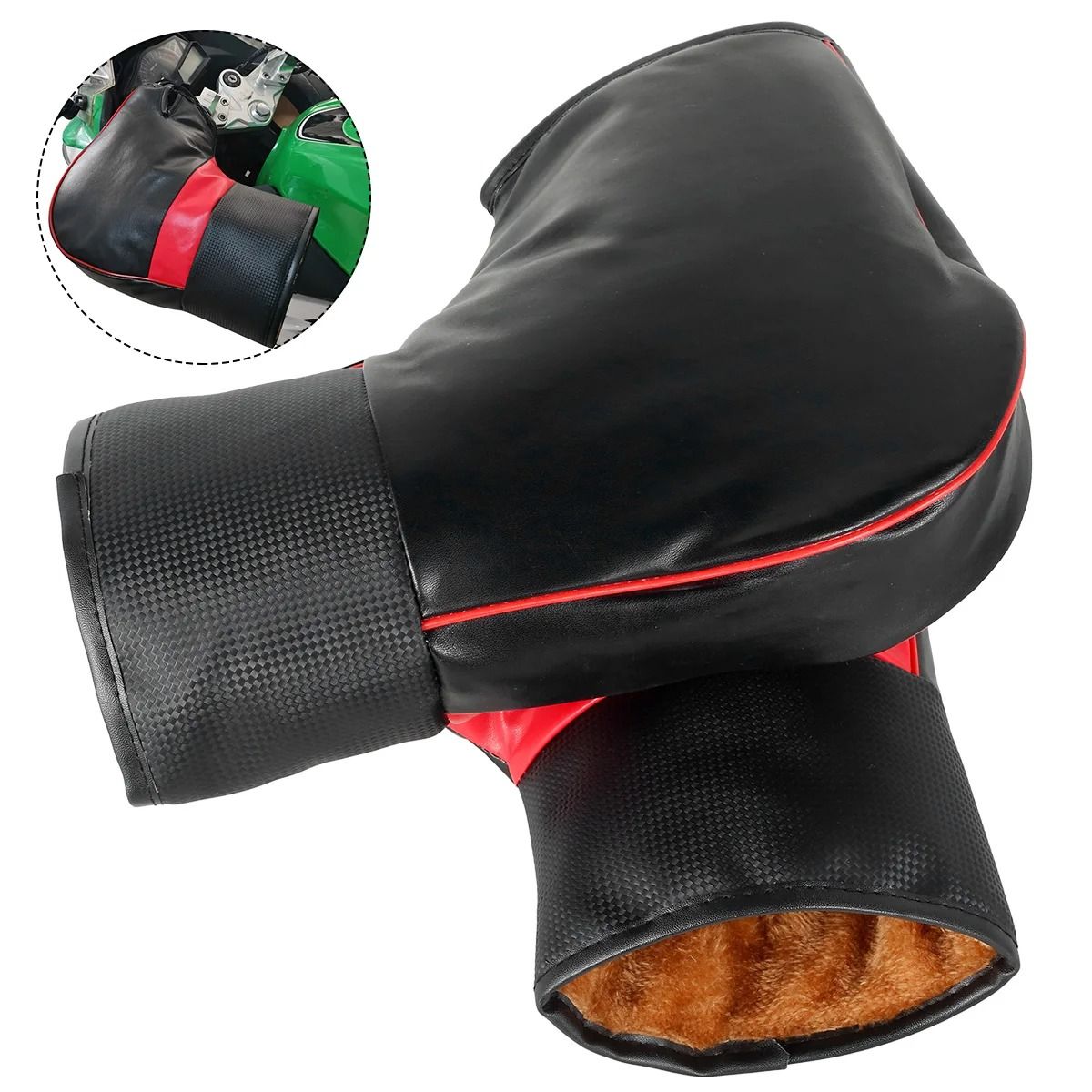 Motorcycle Handlebar Muffs Warm Waterproof Winter Grip Covers 8