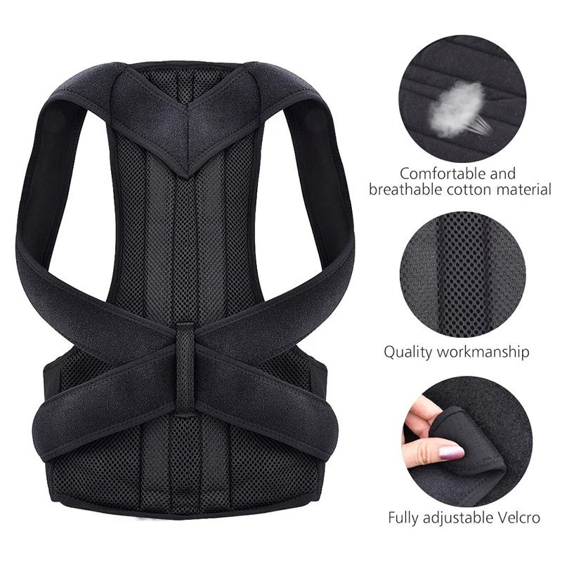 Adjustable Upper Back Posture Corrector With Shoulder And Clavicle Support Strap 2
