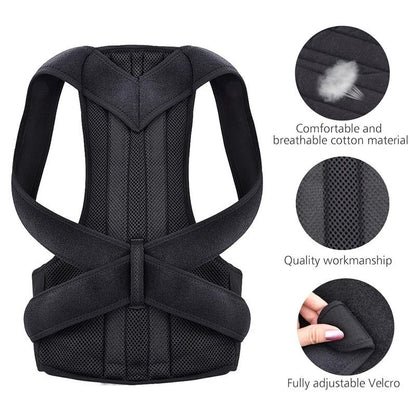 Adjustable Upper Back Posture Corrector With Shoulder And Clavicle Support Strap 2